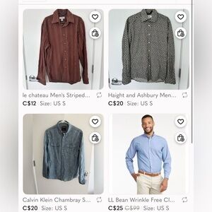 Men’s Button-Down Shirt Bundle – Size Small